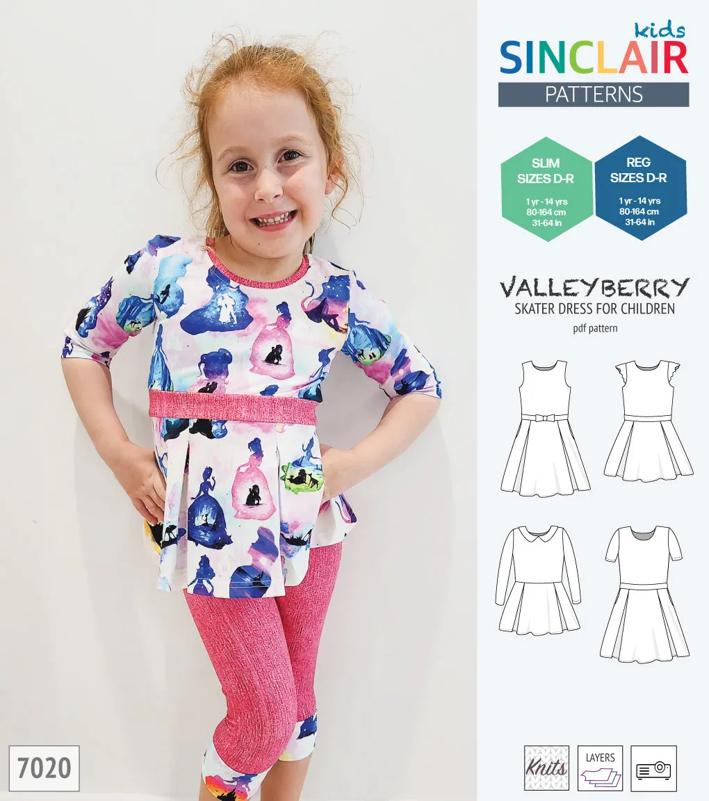 Valleyberry skater dress for children (PDF)