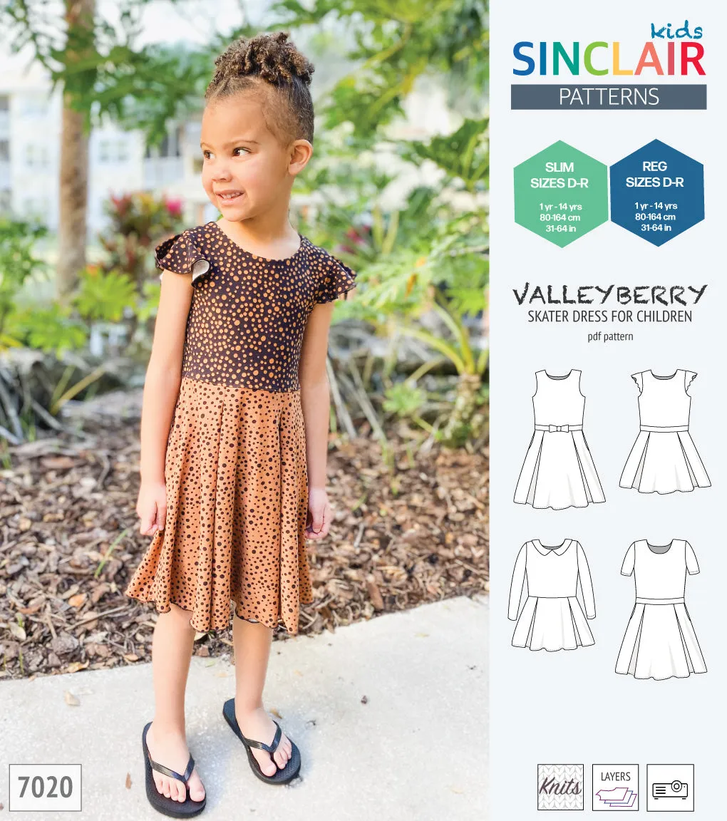Valleyberry skater dress for children (PDF)