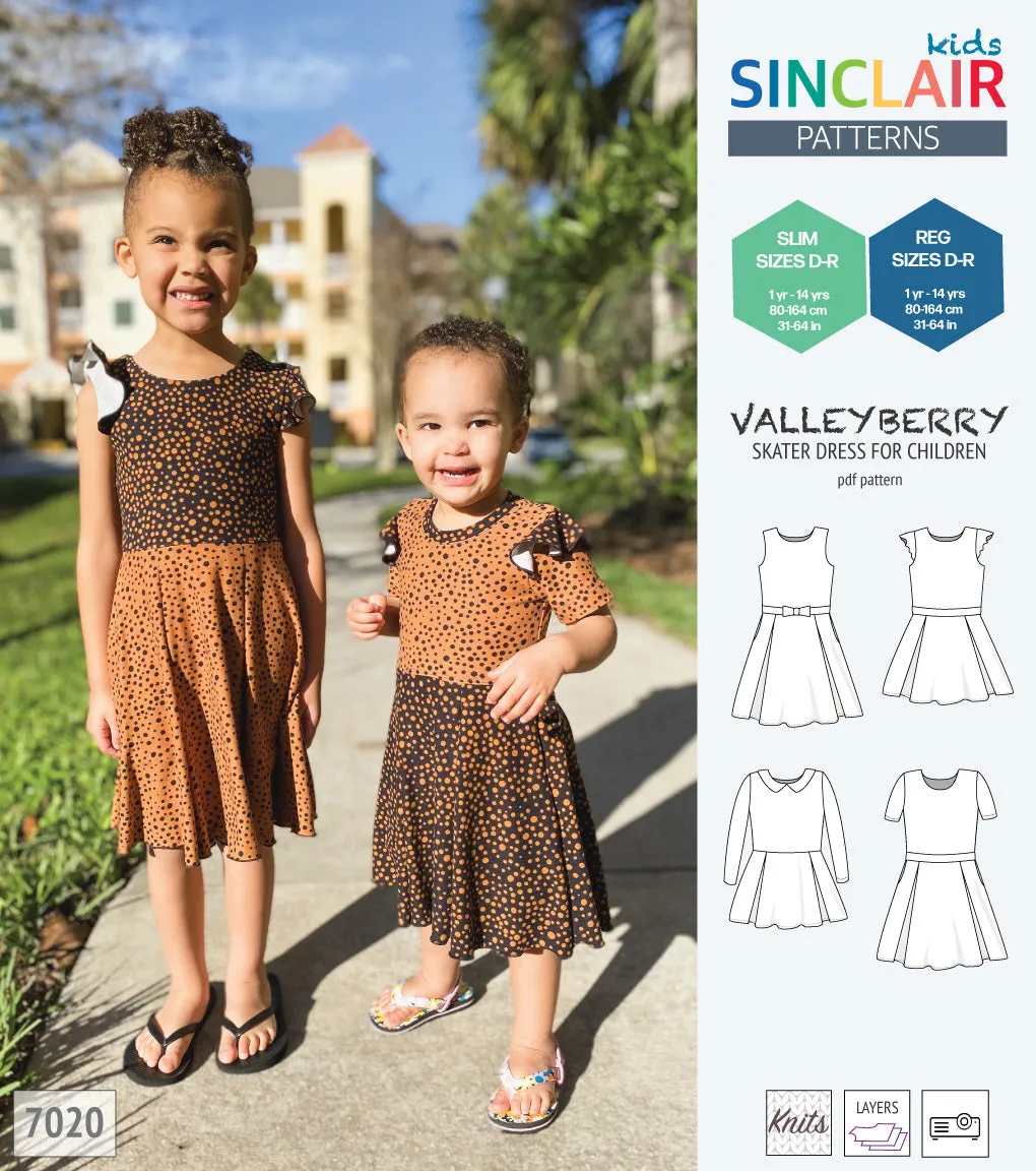 Valleyberry skater dress for children (PDF)