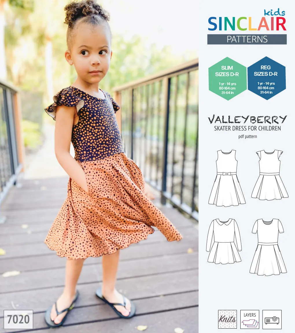 Valleyberry skater dress for children (PDF)