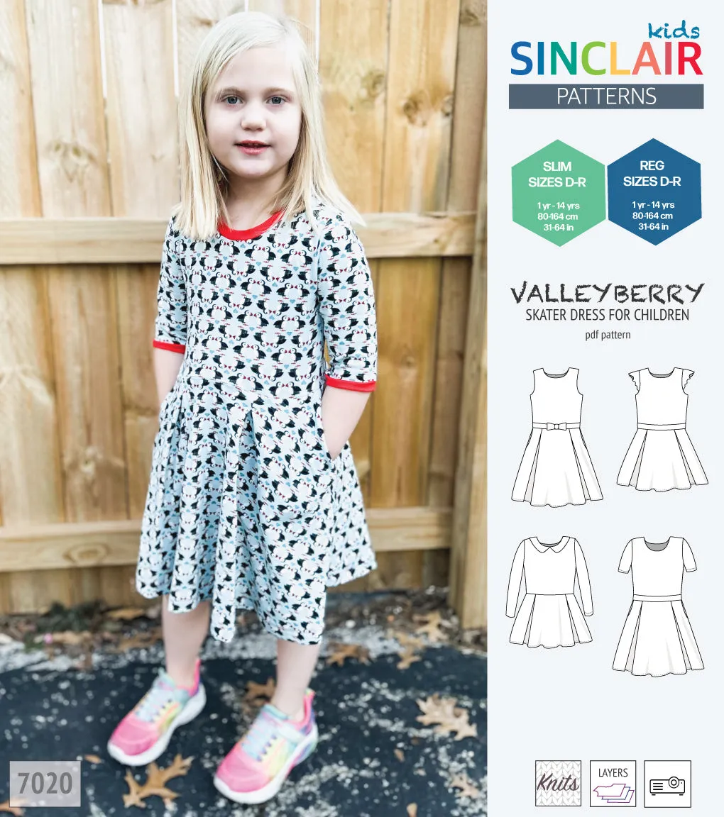 Valleyberry skater dress for children (PDF)