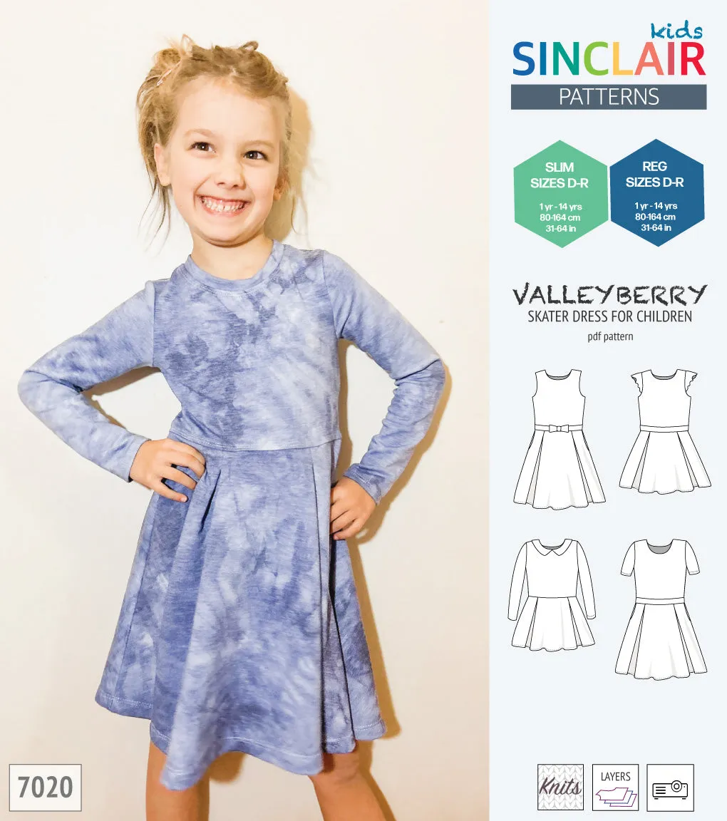 Valleyberry skater dress for children (PDF)