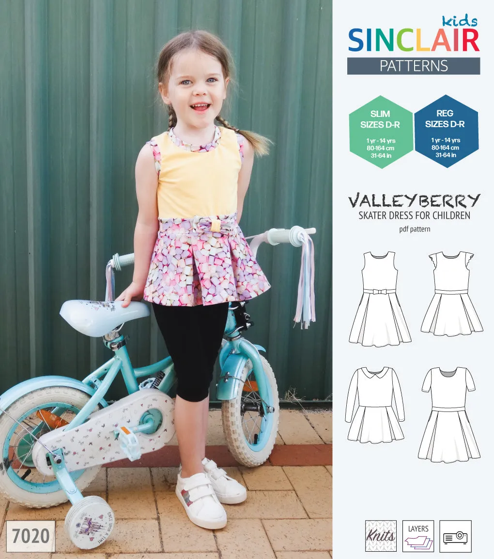 Valleyberry skater dress for children (PDF)