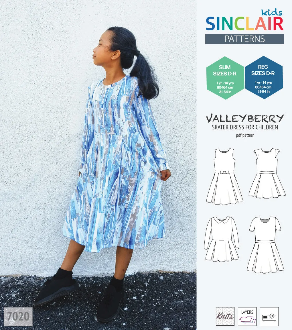 Valleyberry skater dress for children (PDF)