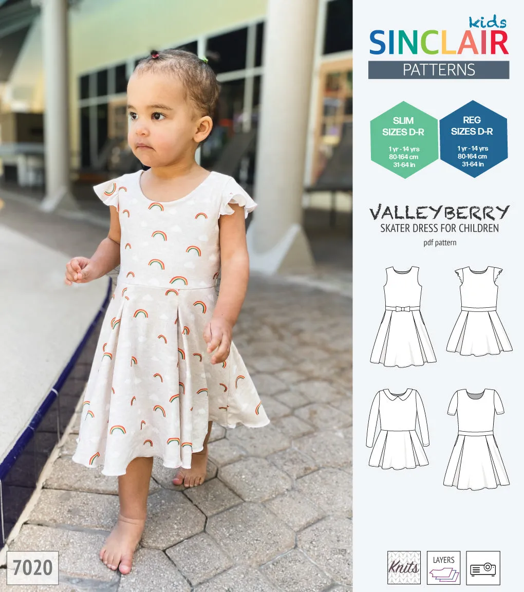 Valleyberry skater dress for children (PDF)