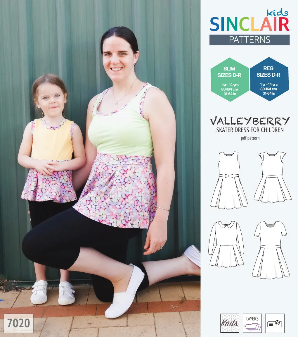 Valleyberry skater dress for children (PDF)