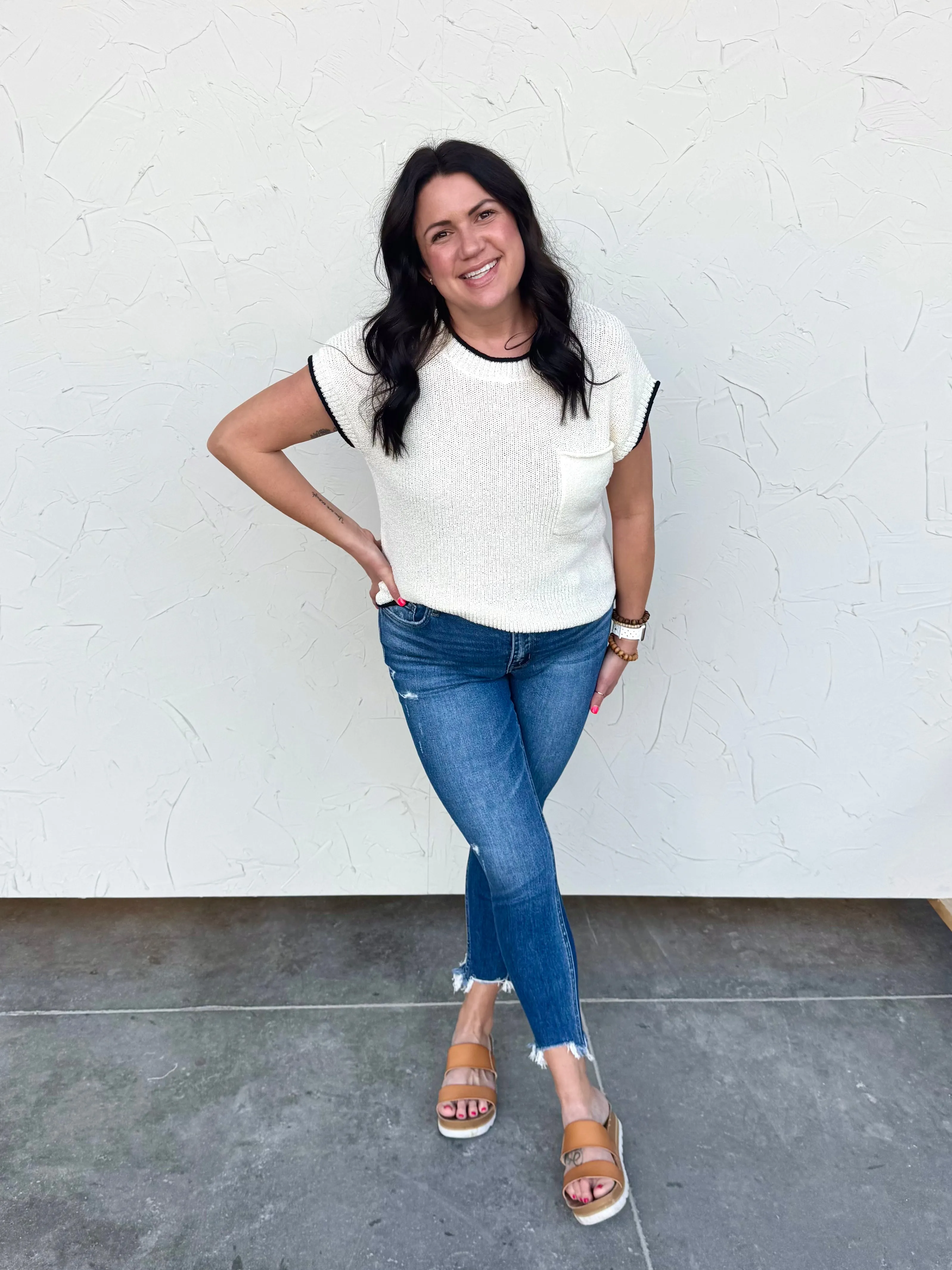 Vanilla Trim Crochet Top