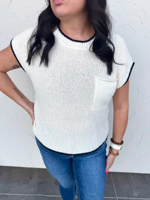 Vanilla Trim Crochet Top