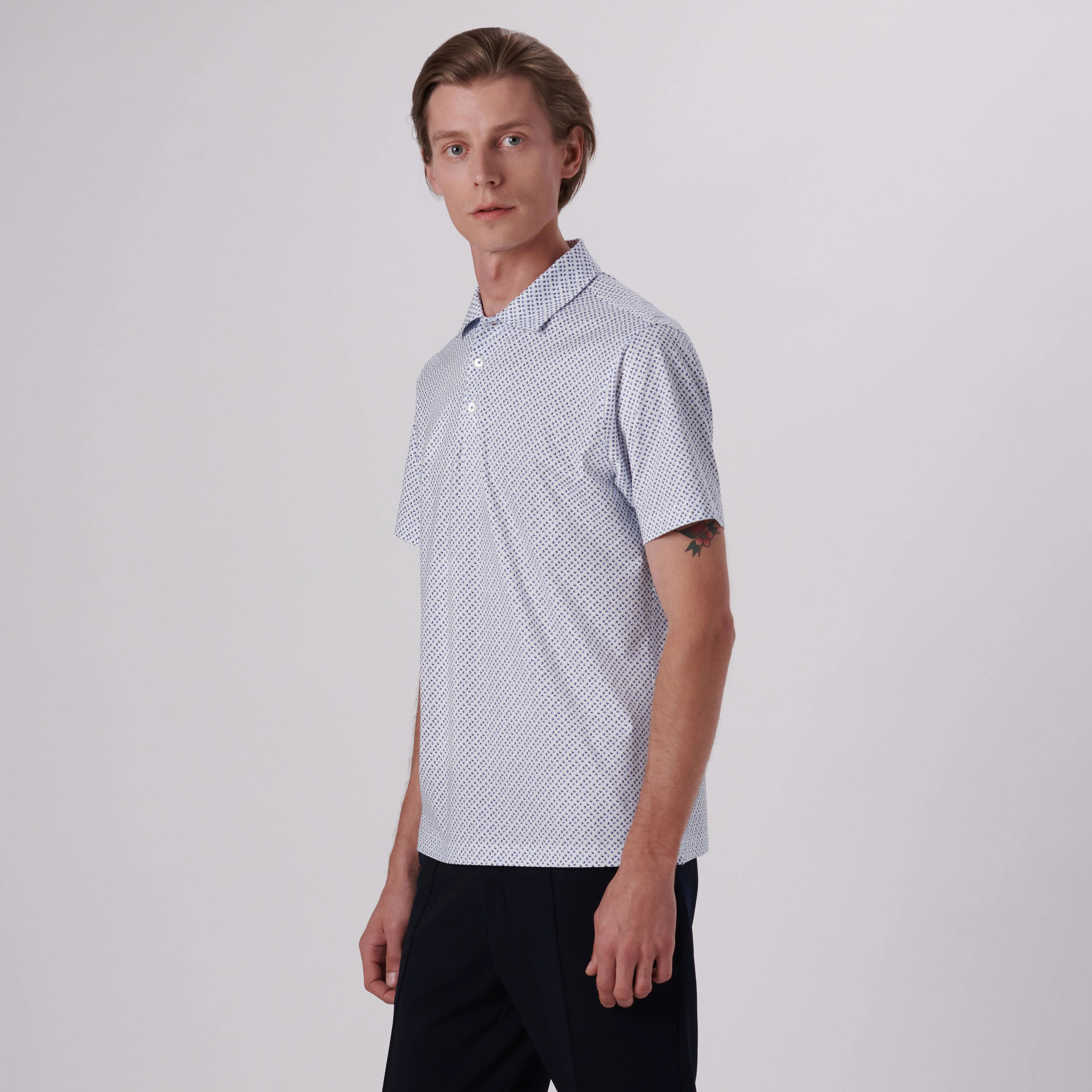 Victor Geometric Print OoohCotton Polo