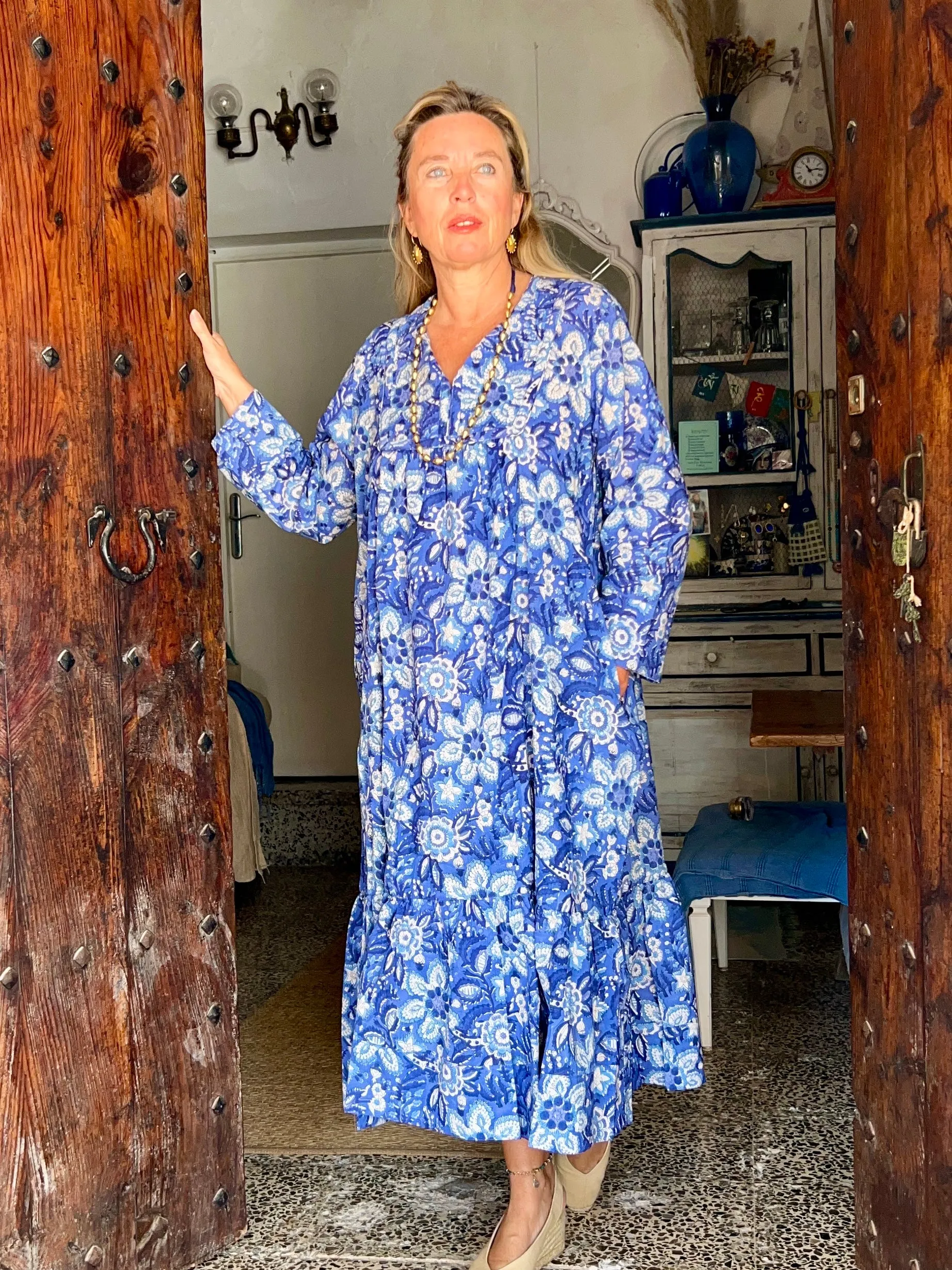 Vintage dress blue   Boho
