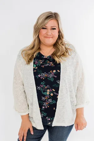 Waiting On A Miracle Knitted Cardigan- Ivory
