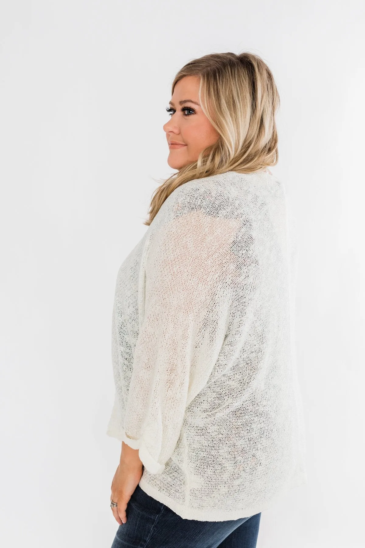 Waiting On A Miracle Knitted Cardigan- Ivory