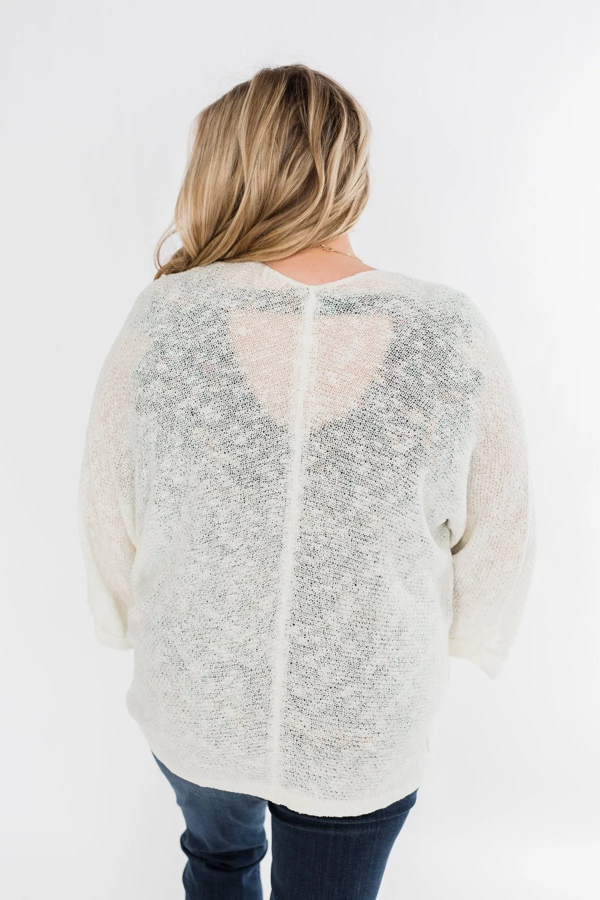 Waiting On A Miracle Knitted Cardigan- Ivory