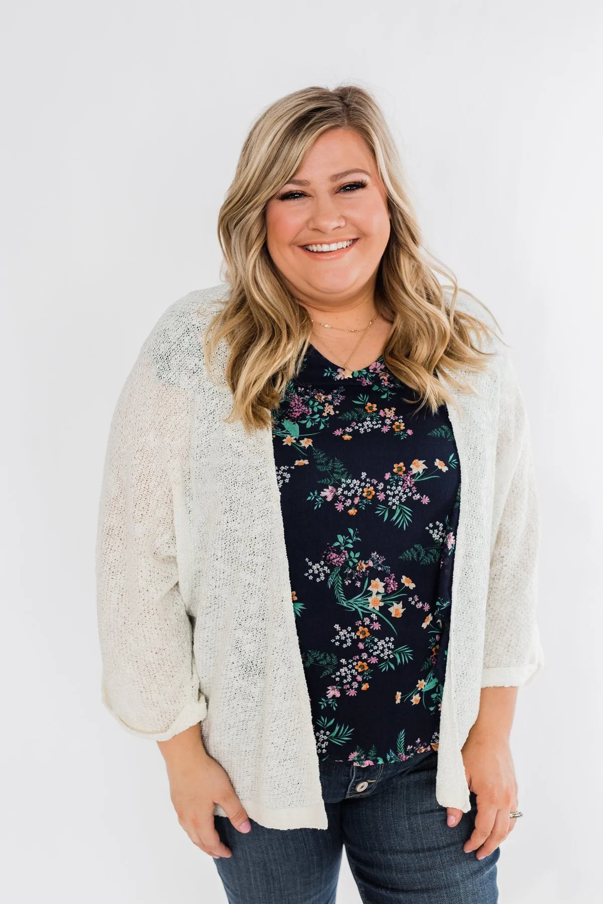 Waiting On A Miracle Knitted Cardigan- Ivory