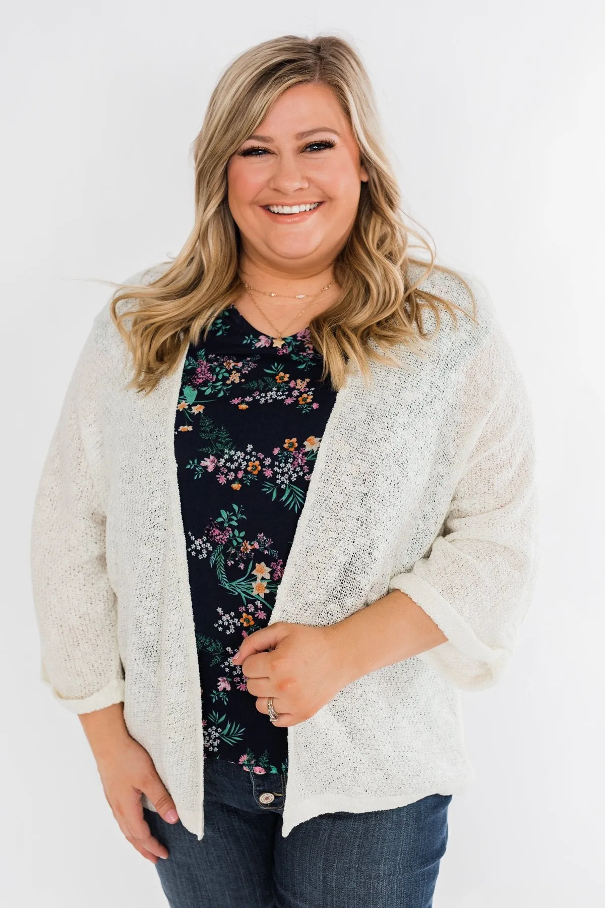 Waiting On A Miracle Knitted Cardigan- Ivory