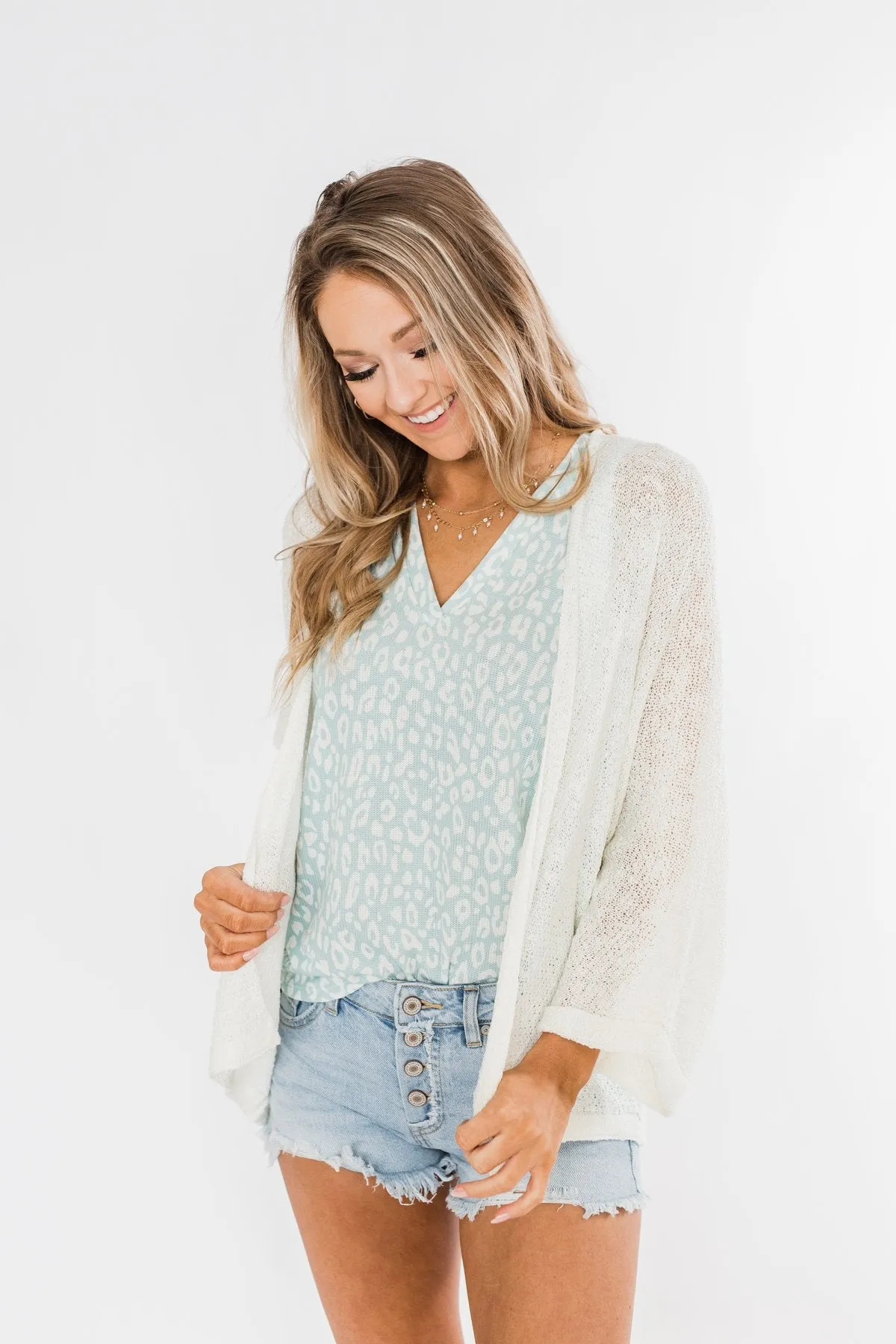 Waiting On A Miracle Knitted Cardigan- Ivory