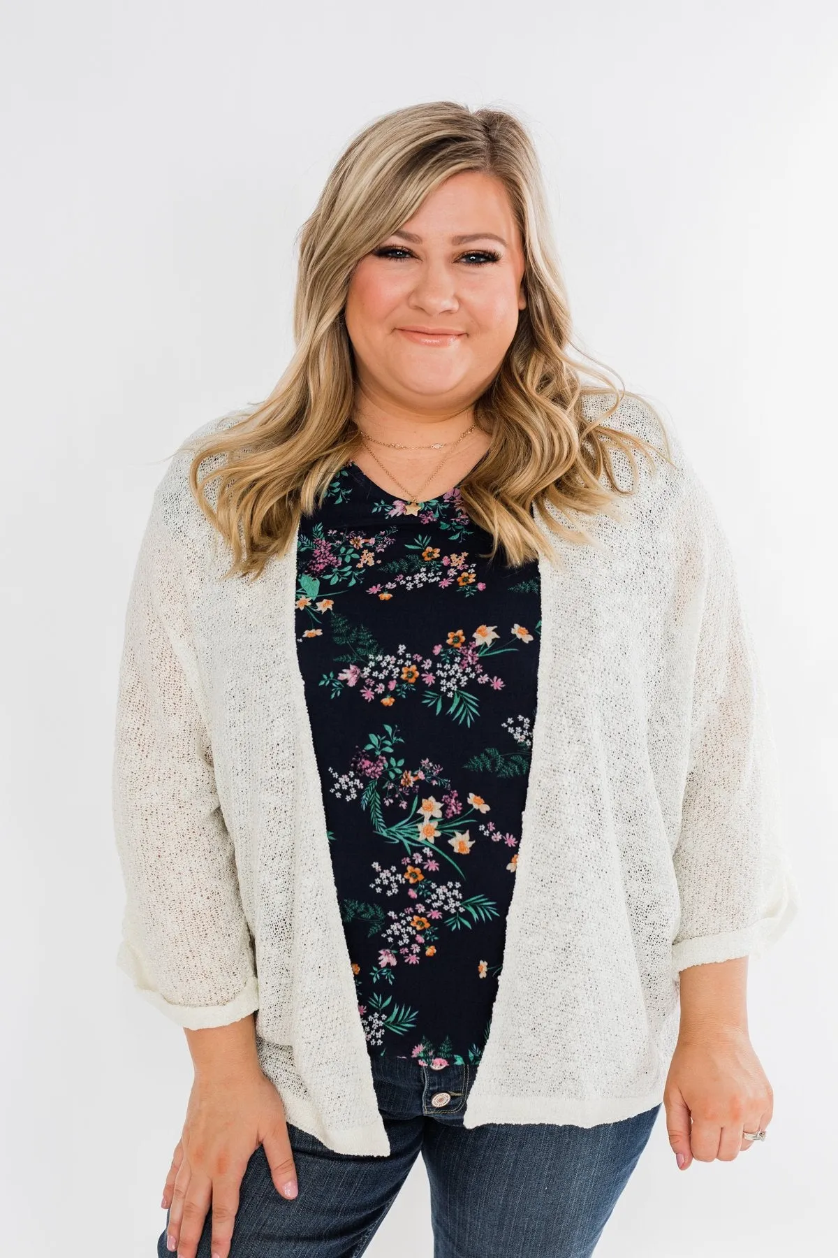 Waiting On A Miracle Knitted Cardigan- Ivory
