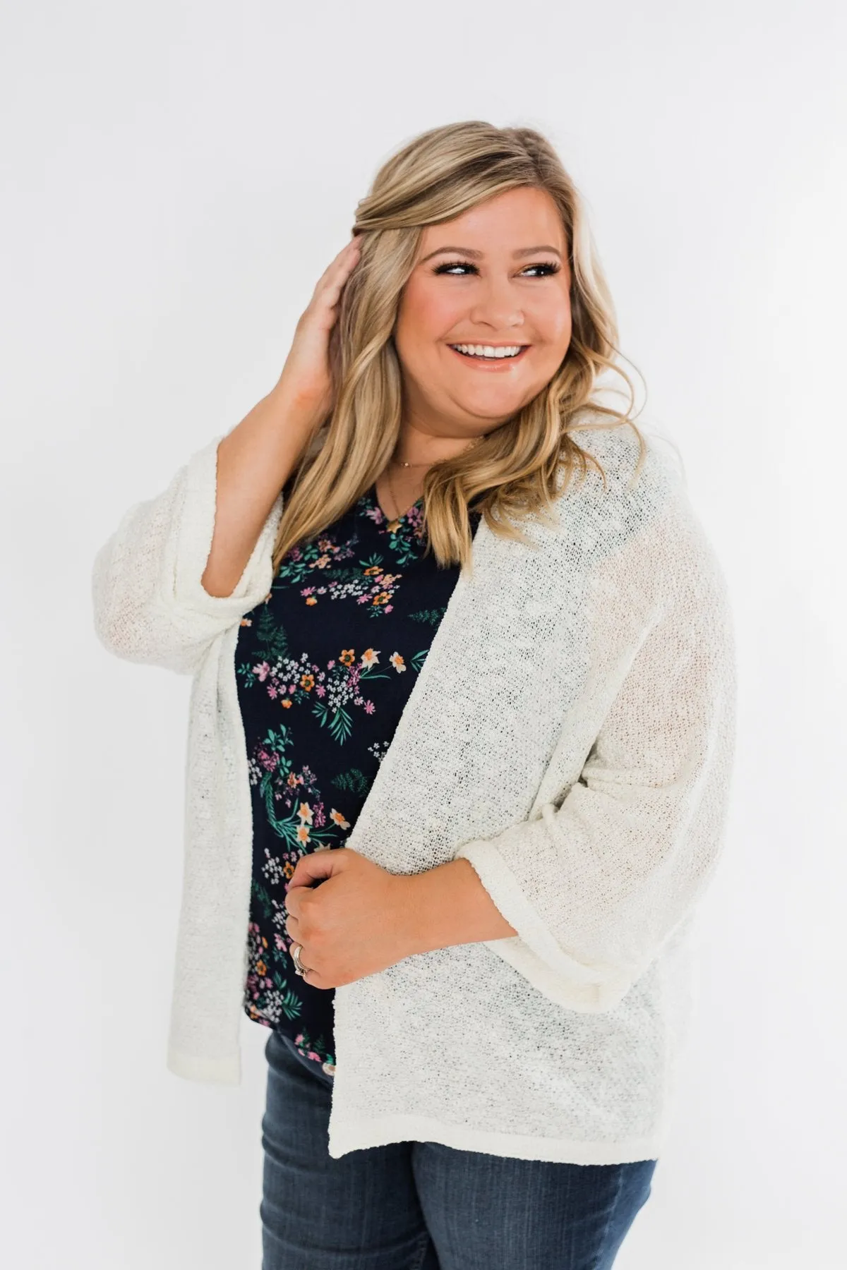 Waiting On A Miracle Knitted Cardigan- Ivory