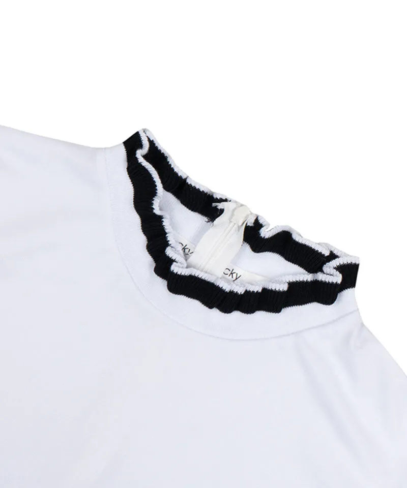 [Warehouse Sale] MACKY Golf: Frill Logo Sleeveless - White