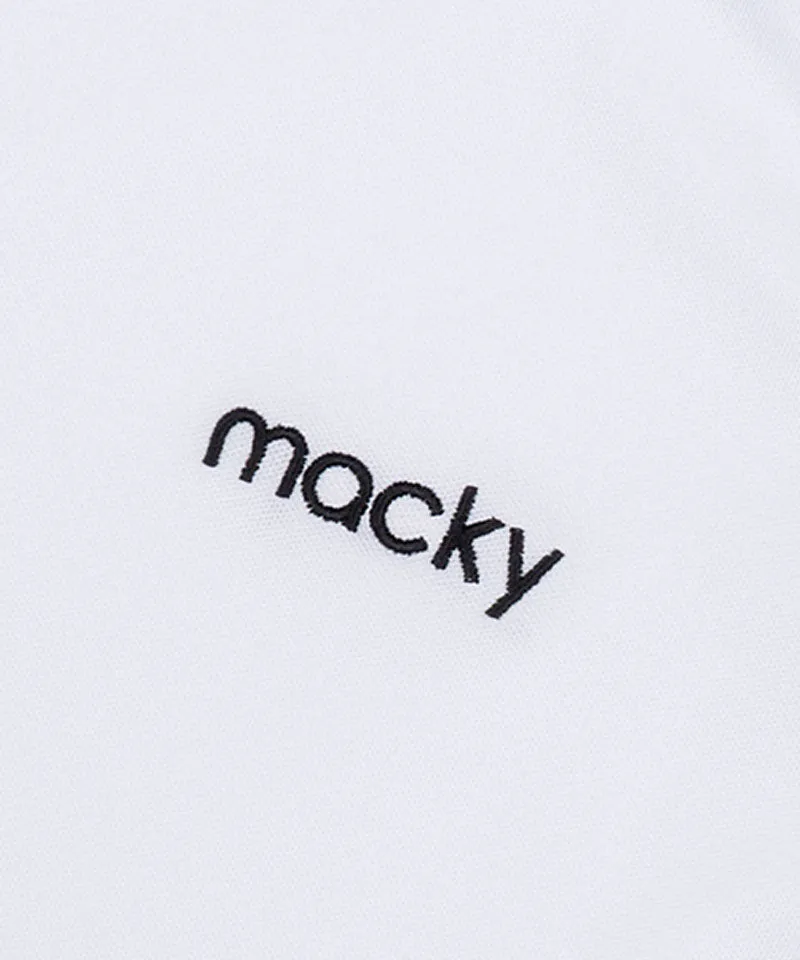 [Warehouse Sale] MACKY Golf: Frill Logo Sleeveless - White