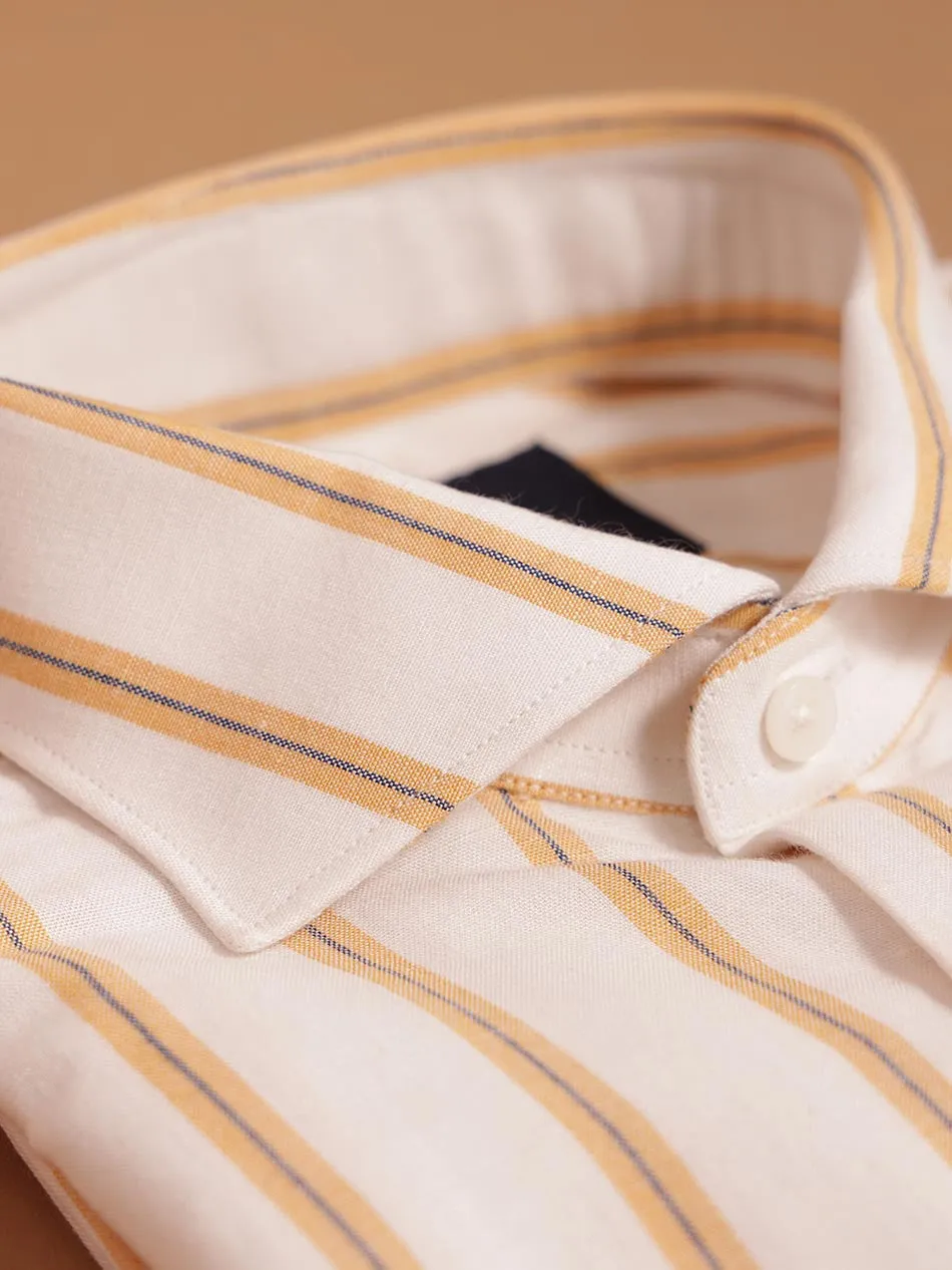 WHITE BOLD STRIPE SHIRT