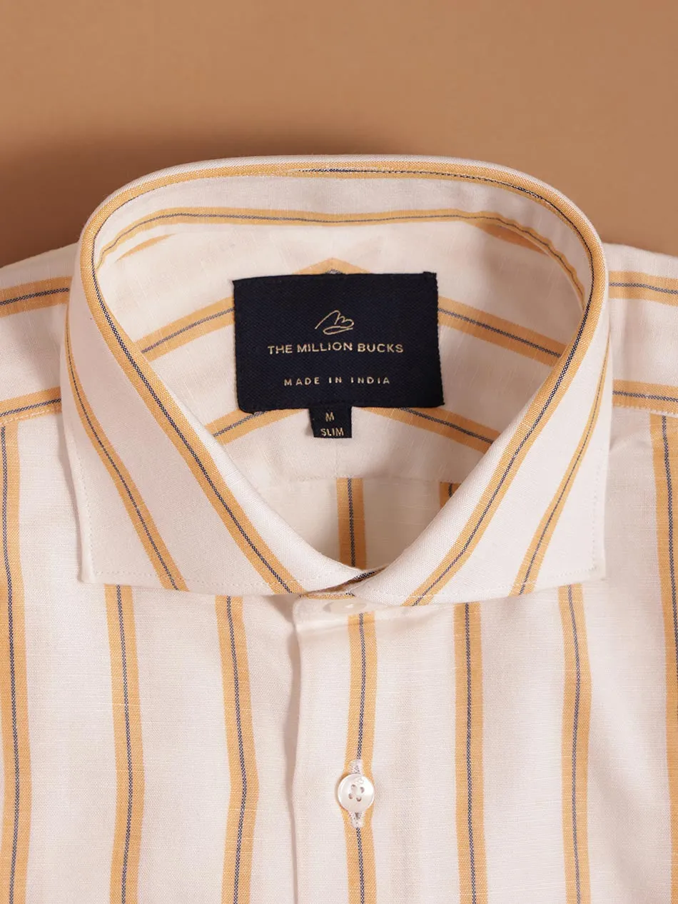 WHITE BOLD STRIPE SHIRT