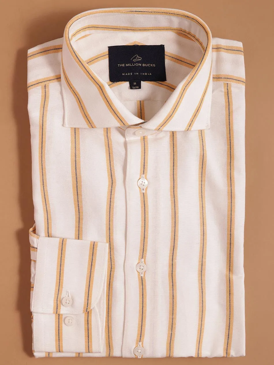 WHITE BOLD STRIPE SHIRT
