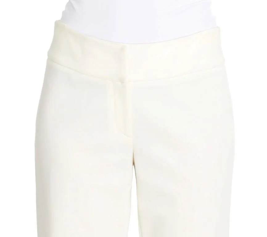 White Stretch Sequined Pants