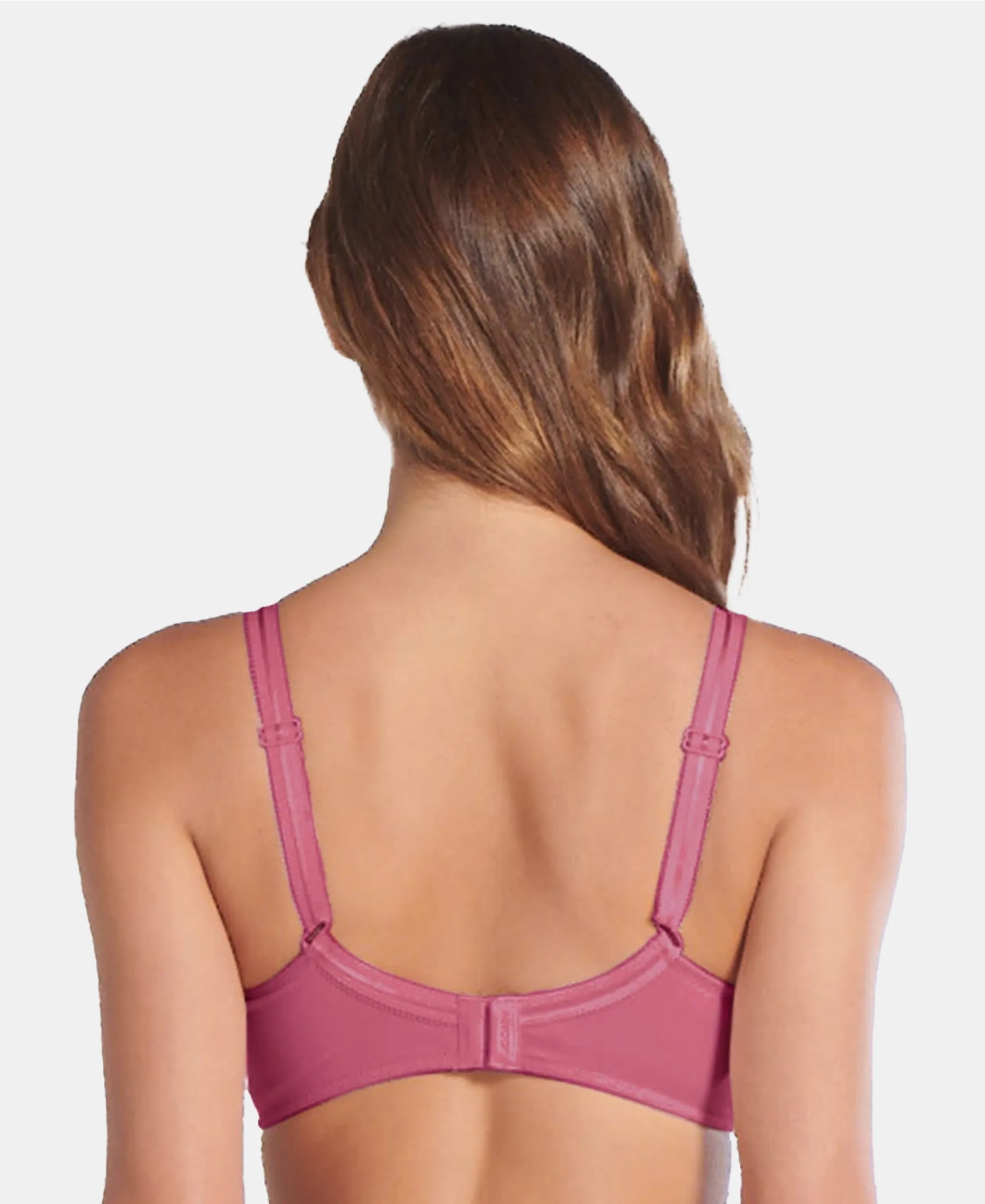Wirefree Non Padded Super Combed Cotton Elastane Stretch Full Coverage Nursing Bra with Front Clasp Opening - Rose Wine