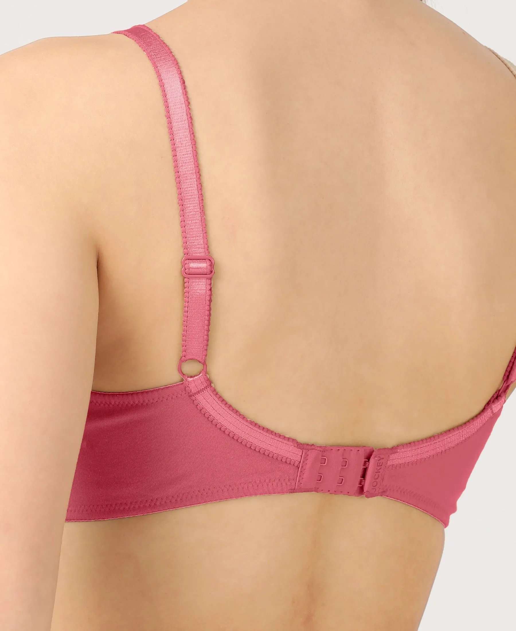 Wirefree Non Padded Super Combed Cotton Elastane Stretch Full Coverage Nursing Bra with Front Clasp Opening - Rose Wine