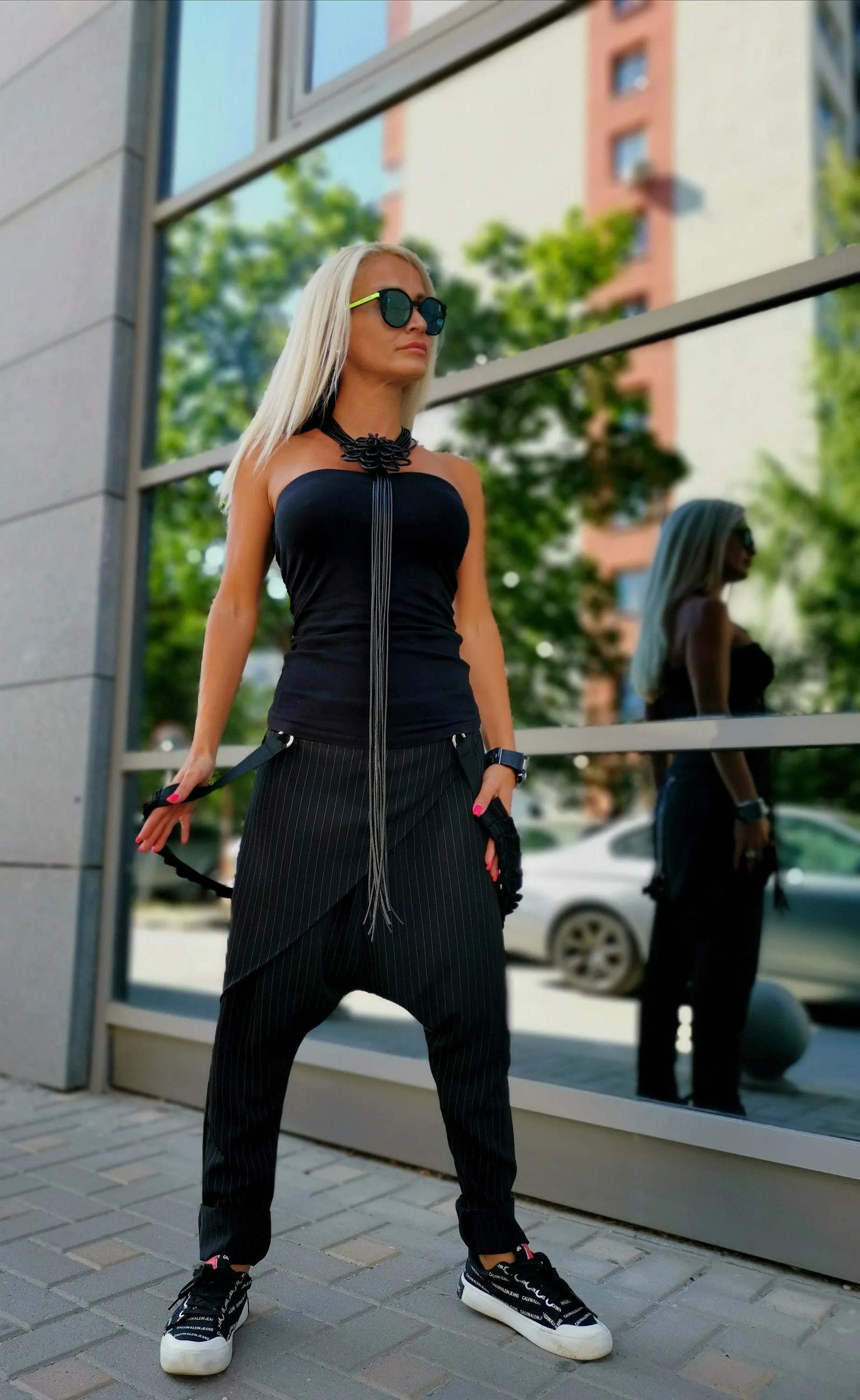 Woman Harem Pants, Loose Pants in Black, Drop Crotch Pants, Extravagant Trousers, Casual Black Pants, Plus Size Trousers