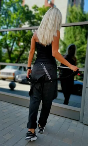 Woman Harem Pants, Loose Pants in Black, Drop Crotch Pants, Extravagant Trousers, Casual Black Pants, Plus Size Trousers