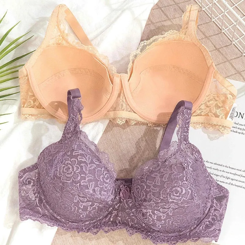 Women Sexy Lace Bra Underwire Cotton Bras