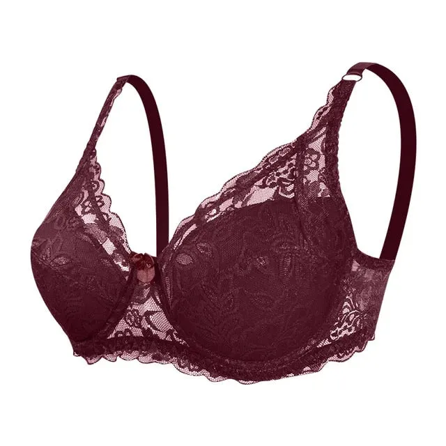 Women Sexy Lace Bra Underwire Cotton Bras