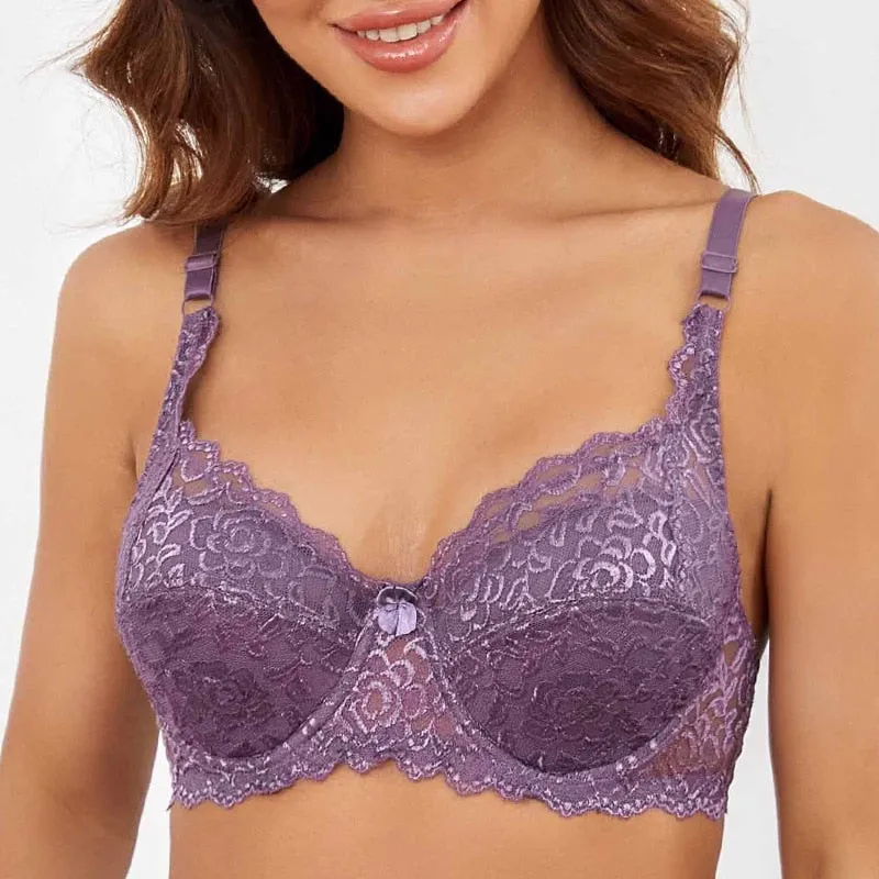Women Sexy Lace Bra Underwire Cotton Bras