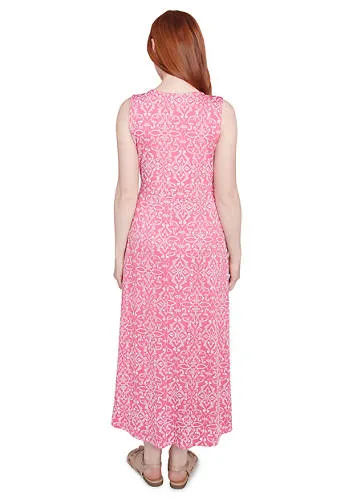 Women's Etched Medallion Puff Print High Low Dress - 42482