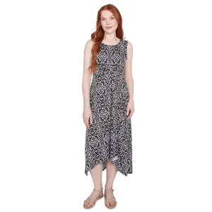 Women's Etched Medallion Puff Print High Low Dress - 42482