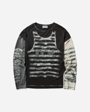 Women's "Tattoo" Longsleeve Top Black / Ecru