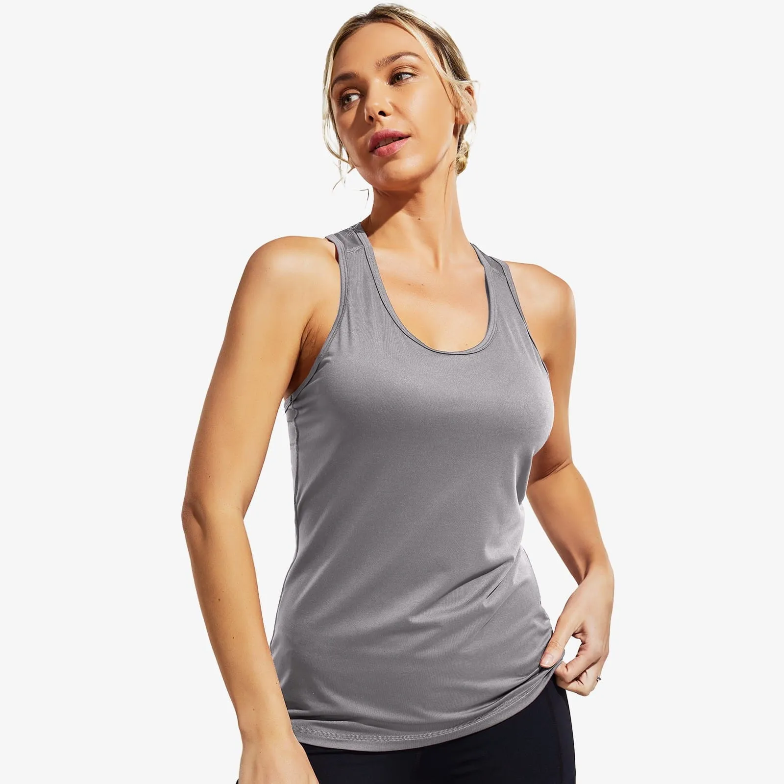Women's Racerback Workout Tank Tops Dry Fit Muscle Tee Top