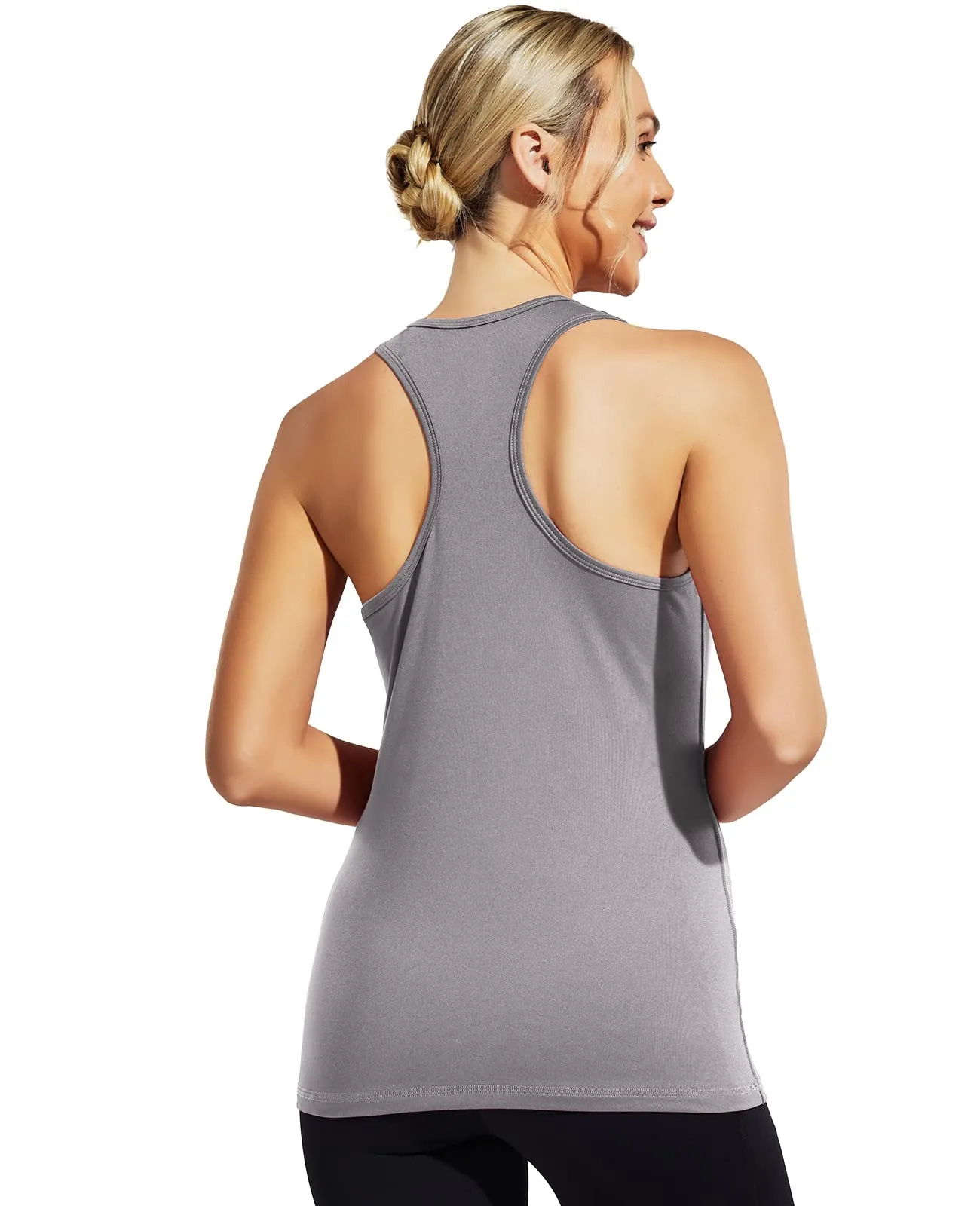 Women's Racerback Workout Tank Tops Dry Fit Muscle Tee Top