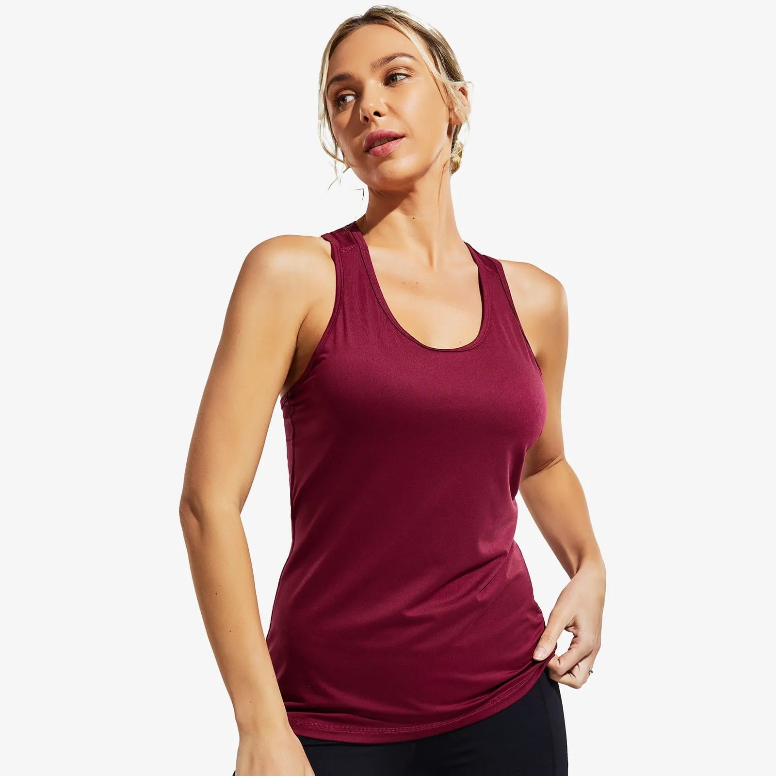 Women's Racerback Workout Tank Tops Dry Fit Muscle Tee Top