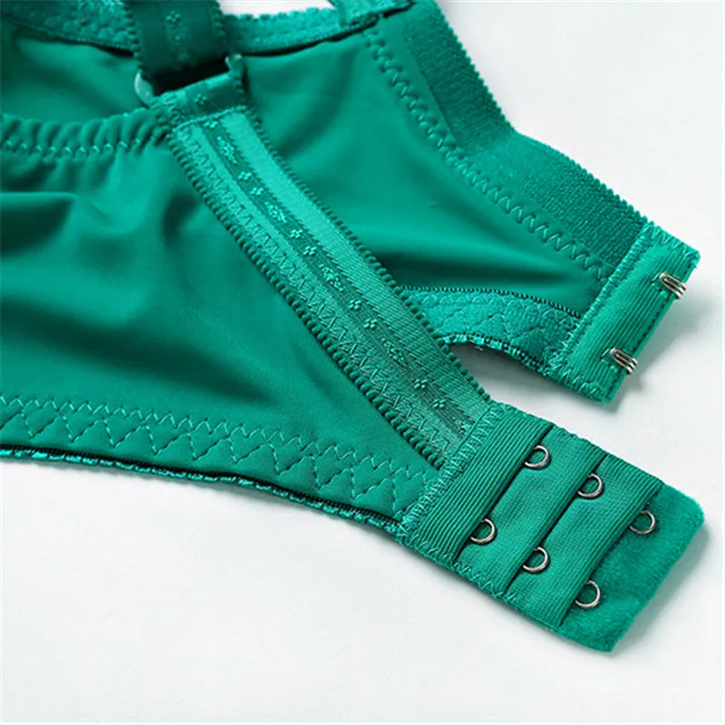 Women's Ultrathin Modal Floral Lace DDD Cup Bras - Blue