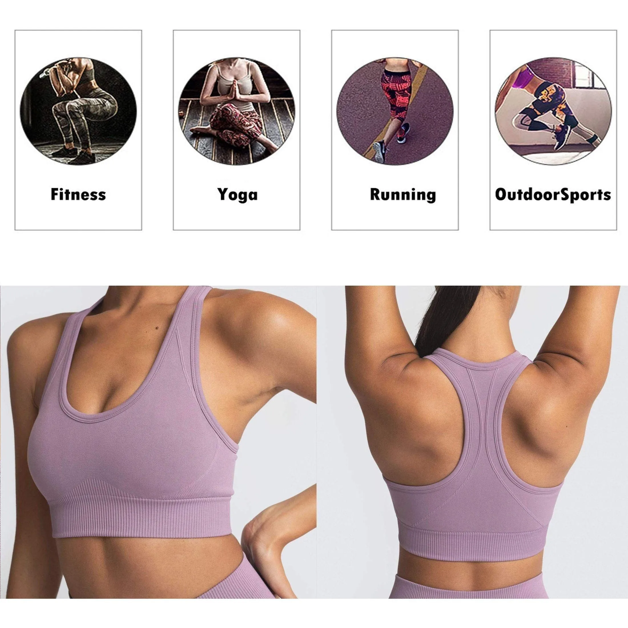 Women’s Yoga Outfits 2 piece Set Workout Tracksuits Sports Bra High Waist Legging Active Wear Athletic Clothing Set (L, Blackish Green)