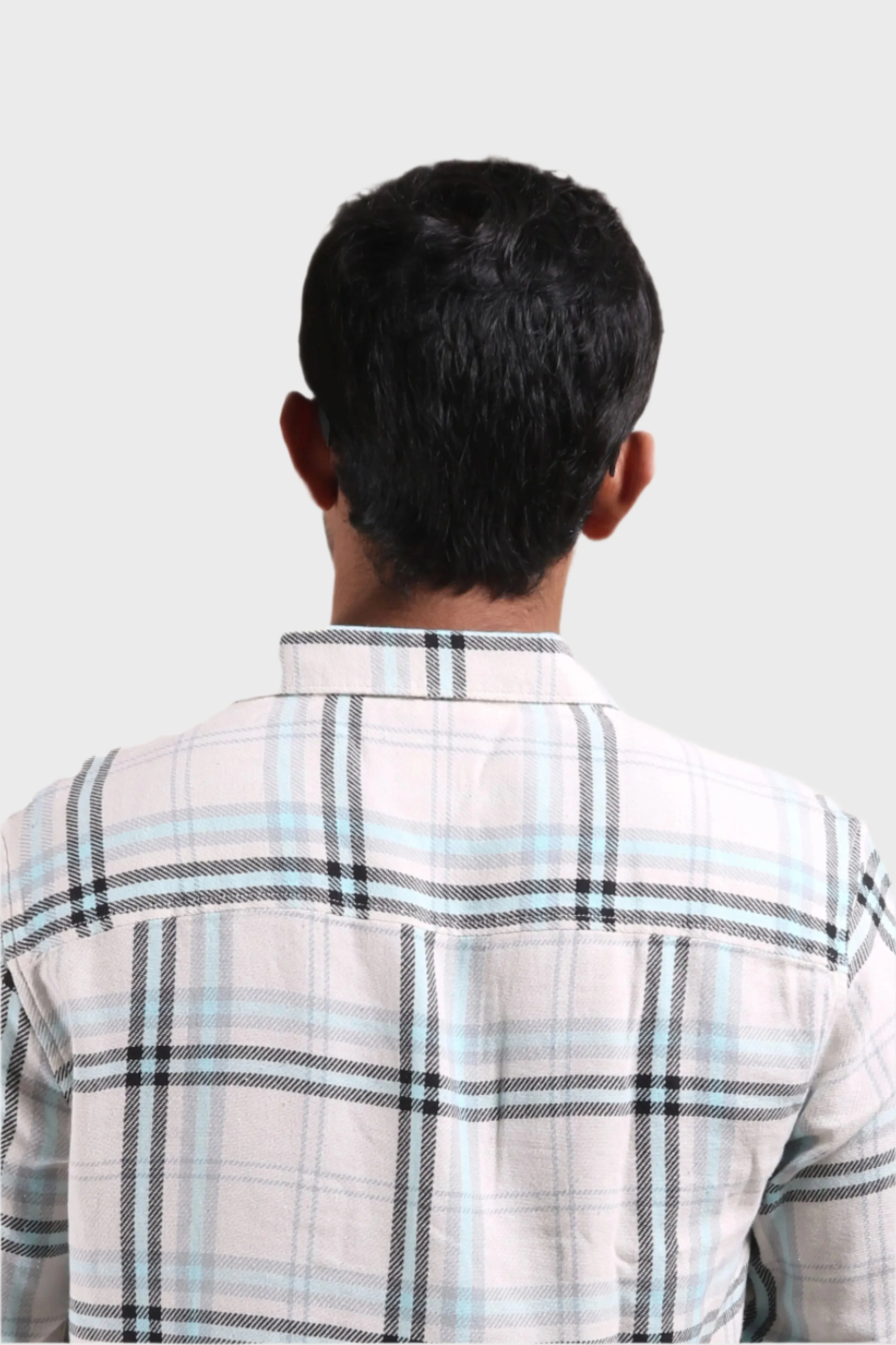 XKIND BLUE CHECKS REGULAR FIT SHIRT