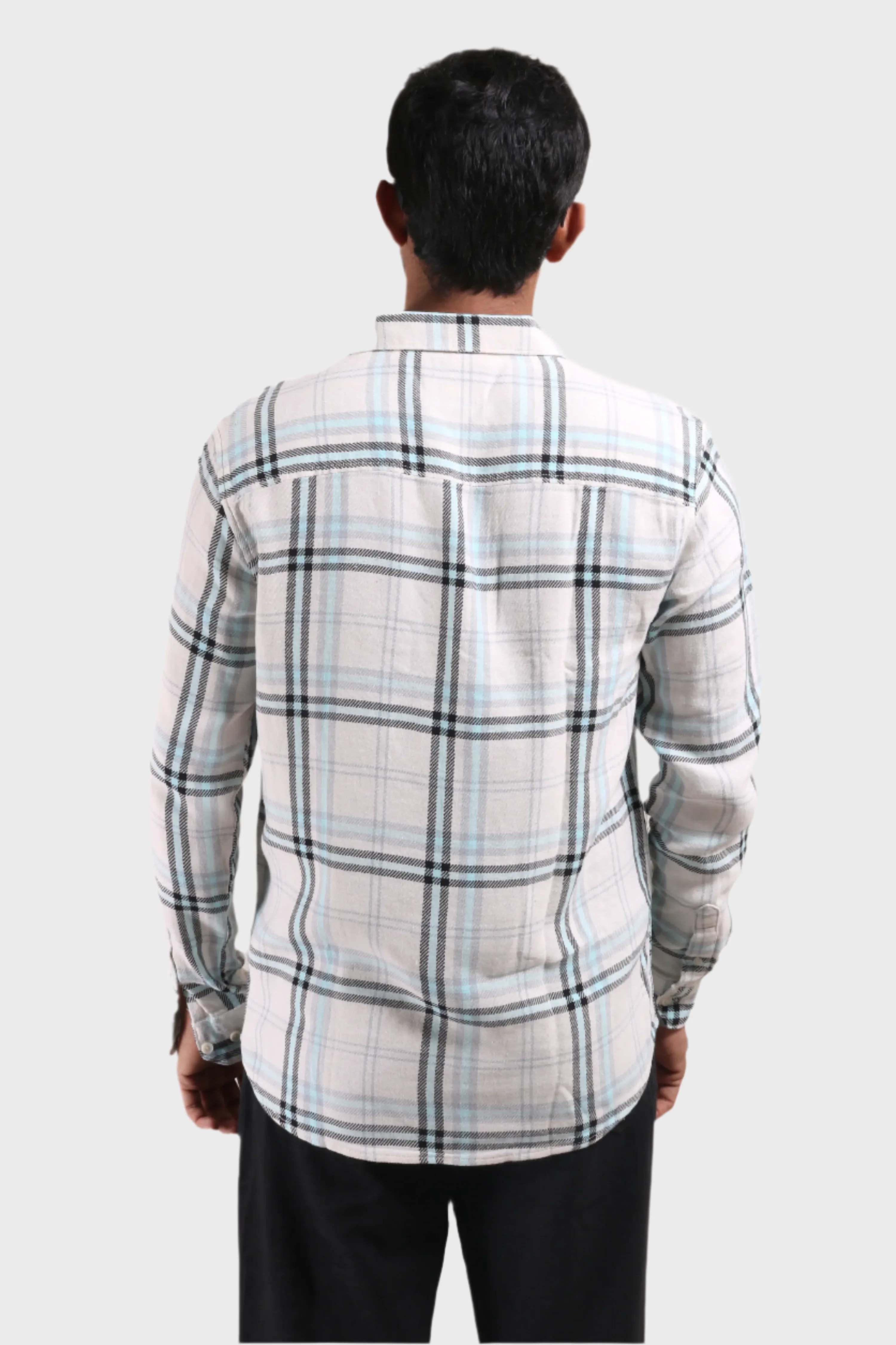 XKIND BLUE CHECKS REGULAR FIT SHIRT