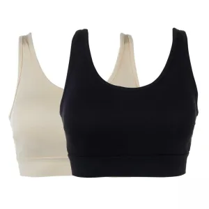 Yummie 2 Pack Cross Back Wireless Bras With Removable Pads