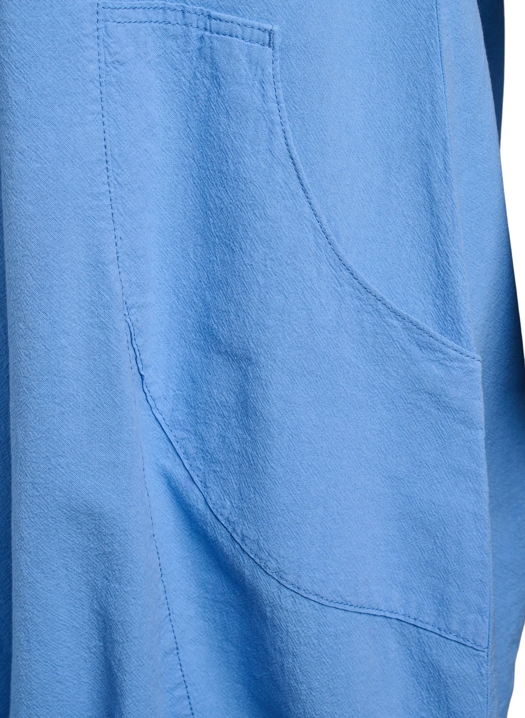 Zizzi Cotton Bubble Dress in Light Blue